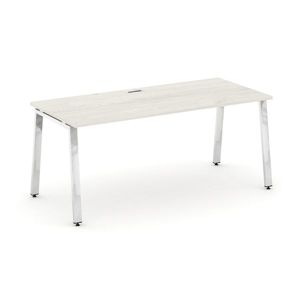 Style Project Direct Lux Стол письменный M-SN-6A.SR-013.M Дуб Наварра/Нержавеющая Сталь/Хром 1380*700*750 - Вид 1