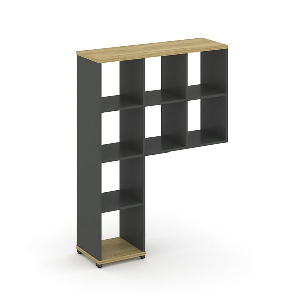 Concept Надставка высокая CN.NV-001 Дуб Винченцо/Антрацит/Металл Антрацит 1099*350*1486 - Вид 1