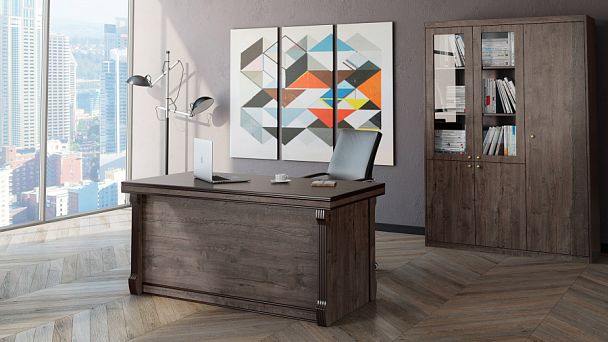 Шкаф для бумаг высокий Bern 90x40x220 дуб апрельский - Вид 24