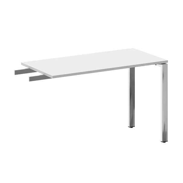 Metal System Direct Брифинг-приставка БП.ПР-4 Белый/Нерж. сталь 1200*600*750 - Вид 1