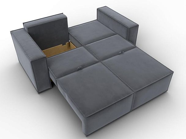 Диван прямой Куба мини Велюр серый - Вид 9