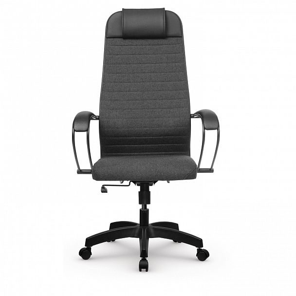 Кресло офисное МЕТТА "К-27" пластик, ткань, сиденье и спинка мягкие, серое - Вид 5