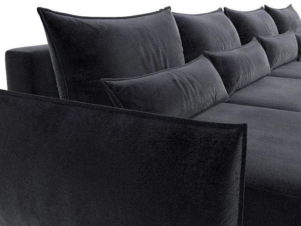 Диван П-образный Лига-051 НПБ Лонг Велюр серый - Вид 4