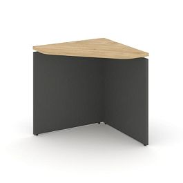 Стайл Проджект Угловой элемент стола SN-D.USP-001 Тиквуд Светлый/Антрацит NEW/Металл Белый 600*600*7 - Фото предпросмотра