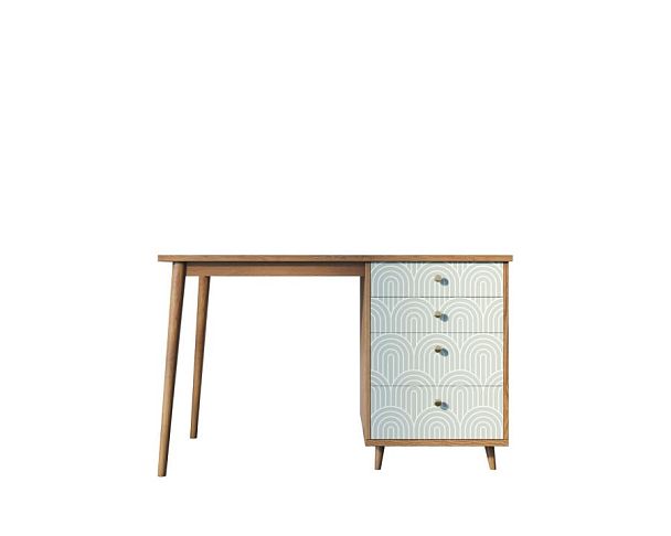 Стол рабочий Berber принт 34 с одной тумбой арт BB31/Print_34 - Вид 1