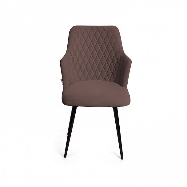 Стул поворотный на 360 градусов Hunt ромб, велюр шоколад maxx 232 / чёрный конус - Вид 2