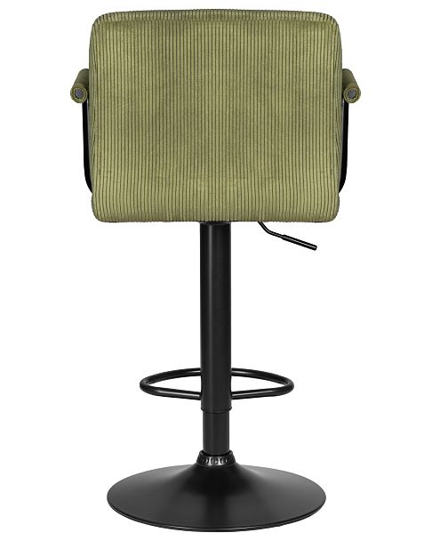 Стул барный DOBRIN KRUGER ARM BLACK (зеленый вельвет (LAR-E2041-7)) - Вид 5