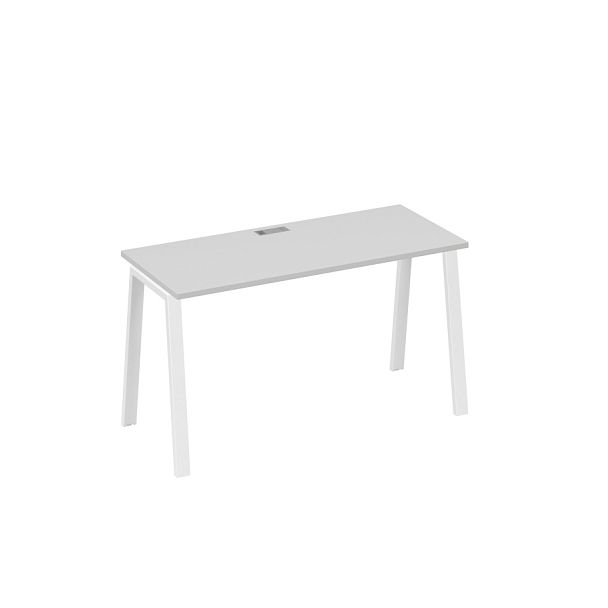Стол письменный на металлокаркасе TRE A4 А4 Б3 004 БП серый / металлокаркас белый - Вид 1