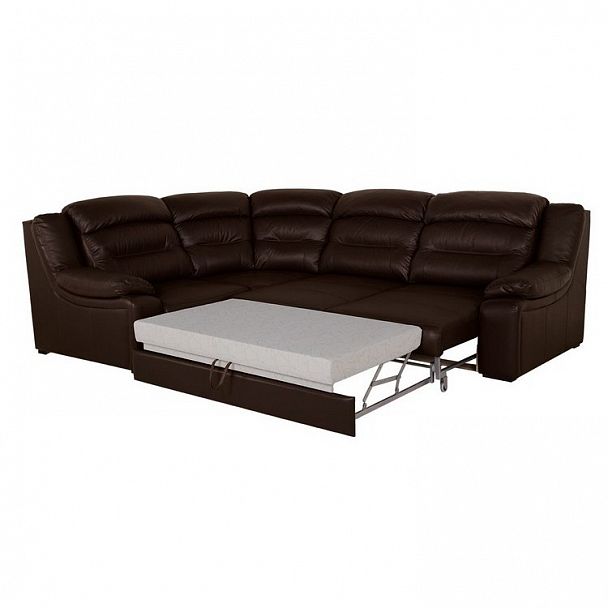 Угловой диван "Денвер" с тумбой кожа - Вид 4