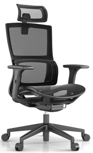 Кресло офисное / Metod / черный пластик / черная сетка / черная сетка - Вид 1