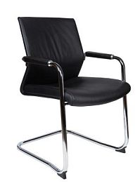 Кресло офисное / Petra CF / черная экокожа - Фото предпросмотра