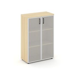 Стайл Проджект Шкаф средний широкий SN.STS-206 Акация Лорка/Сатин/Черный Ручки 796*400*1203 - Фото предпросмотра