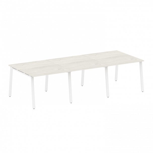 Стол для переговоров "Metal System" БА.ПРГ-3.1 дуб наварра/белый - Вид 1