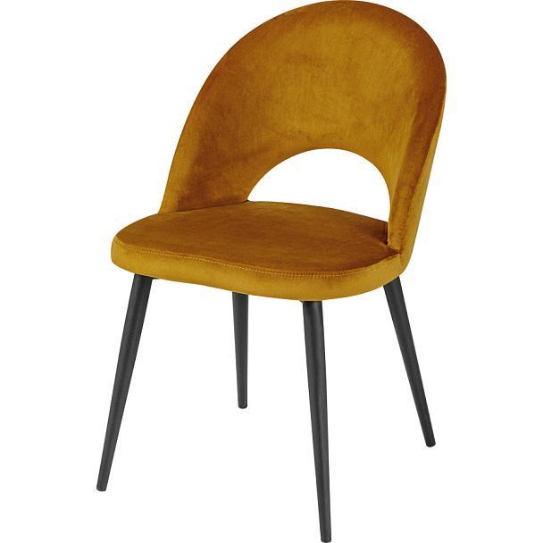 Комплект кухонных стульев Рэди горчичный велюр/черный, 2 шт. - Вид 1