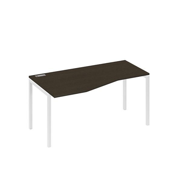 Стол эргономичный левый "Техно" на металлокаркасе DUE A4 А4 Б2 065 БП венге / металлокаркас белый - Вид 1