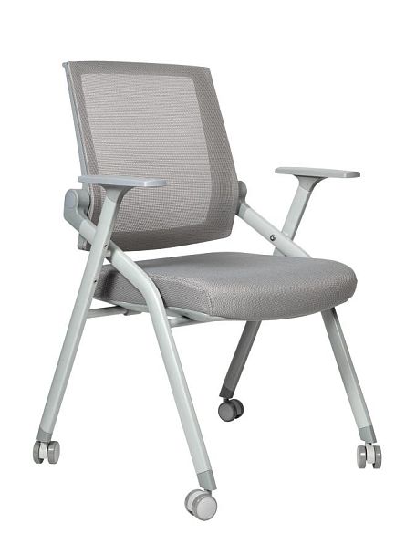 Стул / Circle grey / серая сетка/серая ткань/ролики - Вид 1