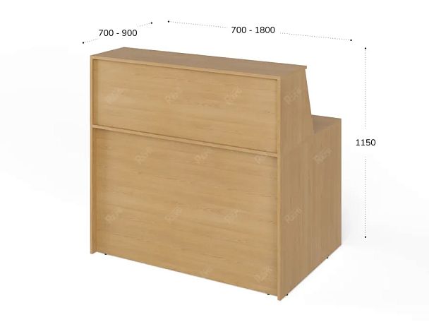 ЛАЙТ / LIGHT RLG066-11x8 Блок ресепшн 110x80x125 Бук - Вид 3