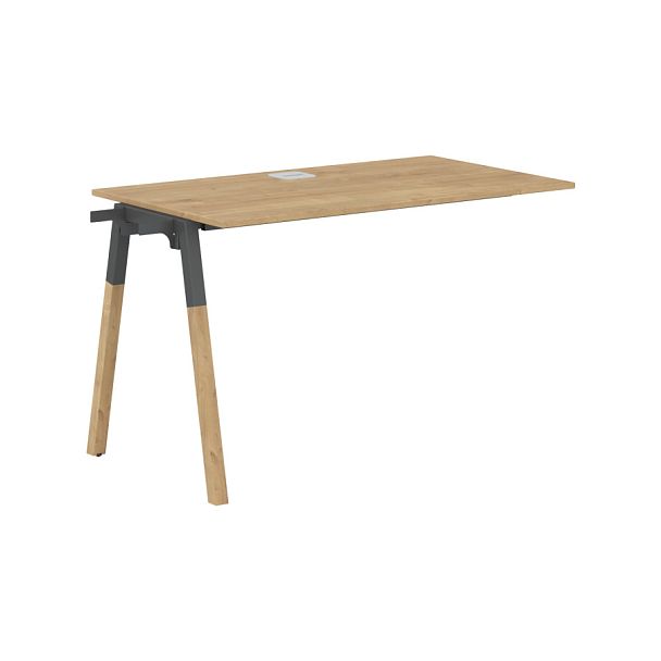 Стол приставной FIST 1167 Дуб Гамильтон/Антрацит-Бук 1180х670х733 FORTA - Вид 1
