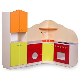 Игровая зона Кухня угловая с буфетом ИК-007 - Фото предпросмотра