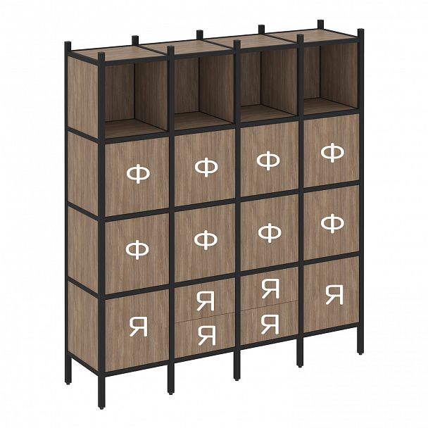 Стеллаж "Loft" VR.L-09 белый бриллиант/белый - Вид 2