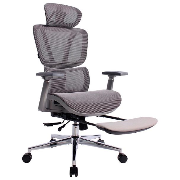 Кресло BRABIX PREMIUM "Evolution ER-700", подножка, слайдер, синхромеханизм, сетка, серое, 532948 - Вид 10