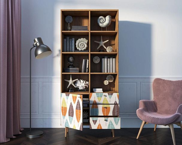 Стеллаж на комоде Berber принт 48 арт BB44/Print_48 - Вид 2