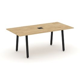 Style Project Direct Direct Стол переговорный SN-6A.SPRG-198 Тиквуд Светлый/Металл Черный 1980*980*750 - Фото предпросмотра