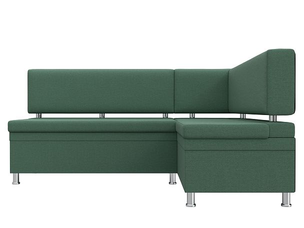 Диван кухонный угловой Стайл правый угол Рогожка зеленый - Вид 2