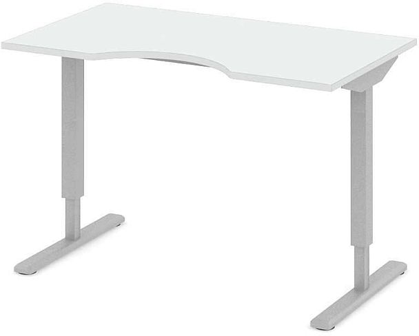 Стол офисный рабочий "Трансформер"  ПК-ТРС-СТЭ140Х80/ЭР-В1-76 белый - Вид 1