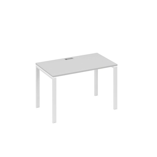Стол письменный на металлокаркасе UNO A4 А4 Б1 013 БП серый / металлокаркас белый - Вид 1