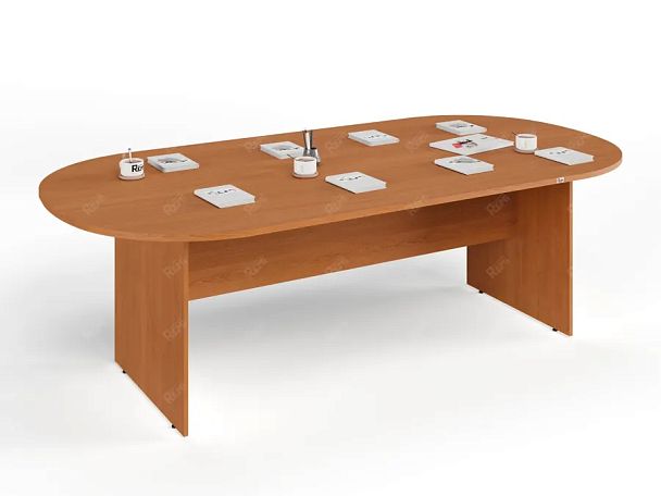 UNITY PКС-12/24 ВИШНЯ Конференц стол овальный Универсальный 2400х1200х750 - Вид 3