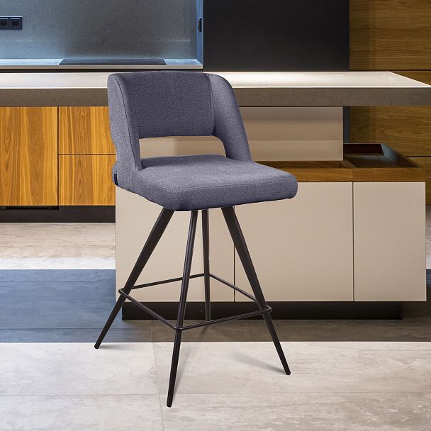 Стул полубарный Molly, ткань серый - Вид 6