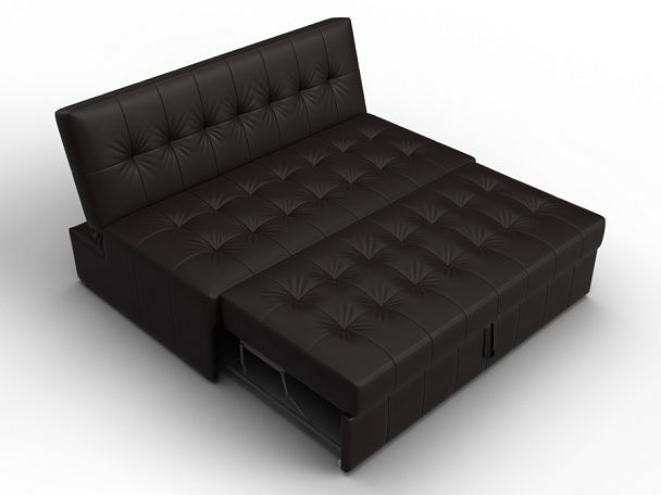 Диван прямой Лига-107 (140) Экокожа коричневый - Вид 7