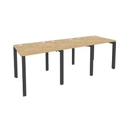 Onix Рабочая станция на П-образном м/к O.MP-RS-3.0.8 Тиквуд светлый/Антрацит металл 2340*800*750 - Фото предпросмотра