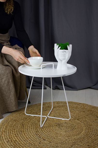 Столик журнальный Sheffilton SHT-CT42 белый муар - Вид 6