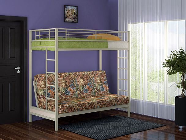 Двухъярусная кровать "Мадлен" слоновая кость - Вид 1