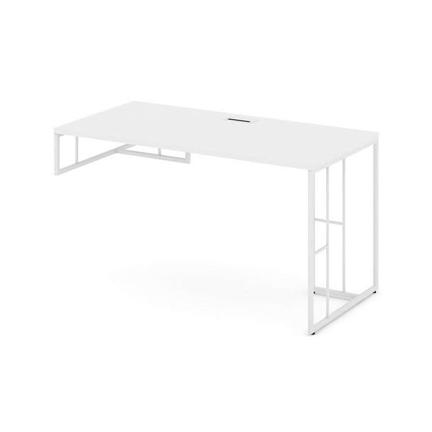 Rift Стол письменный для опорной тумбы левый RF.SPOT-014 (L) Белый Бриллиант/Металл Белый 1580*700*750 - Вид 1