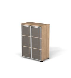 SMART/СМАРТ RS064-78Х44 Шкаф с витриной ал. рама ру-3 з/с лдсп 786х436х1078 Швейцарский вяз - Фото предпросмотра