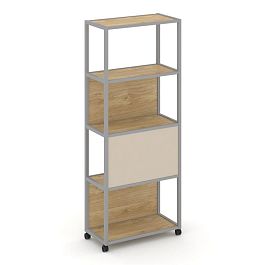Shelf Mobile Стеллаж 5 уровней 1 секция VR.LT-STK-506.10 Тиквуд Светлый/Металл Серый/W-04 1000*400*2000 - Фото предпросмотра
