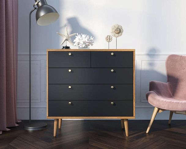 Комод Berber пять ящиков 33 принт арт BB36/Print_33 - Вид 5