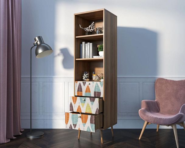 Стеллаж с ящиками Berber принт 48 арт BB45/Print_48 - Вид 2