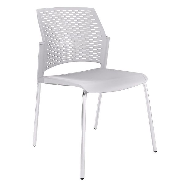 Rewind стул без подлокотников каркас хром/пластик серый "Кресла для посетителей"  ТК-001854000009 серый - Вид 1