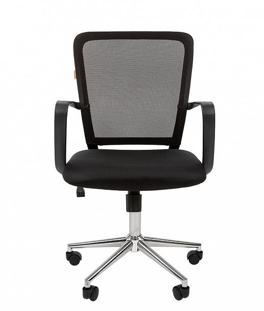Кресло CHAIRMAN 698 хром, ткань TW/сетчатый акрил, черный - Вид 2