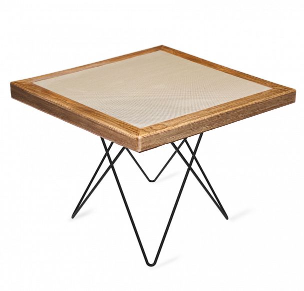 Столик журнальный Sheffilton SHT-TU37/ДУБ/КЕРАМИКА 60/60 черный муар/браш.коричневый/песочный - Вид 1