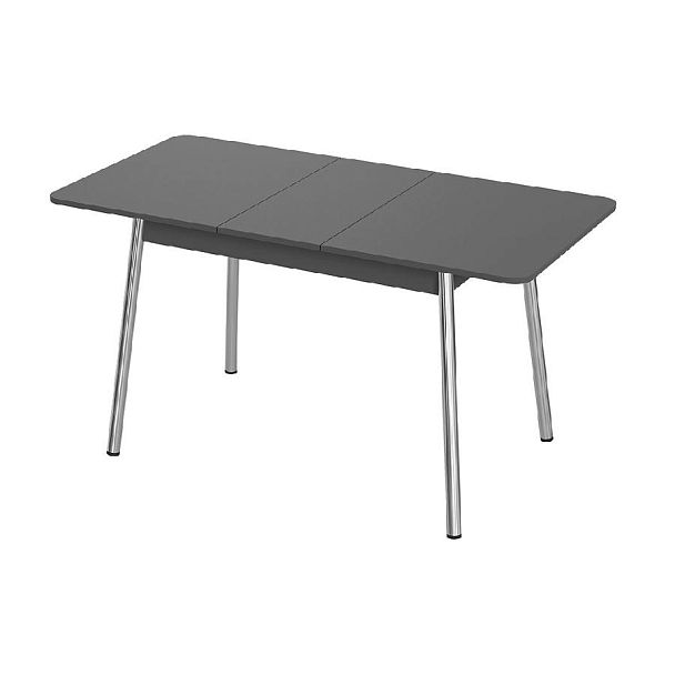 Стол Лион 2 ЛДСП (Подстолье косое хром(мет)) НЕ ВЫБИРАТЬ Графит - Вид 2