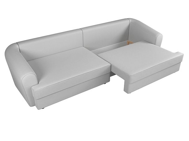 Прямой диван Милтон (полностью экокожа белая) - Вид 6