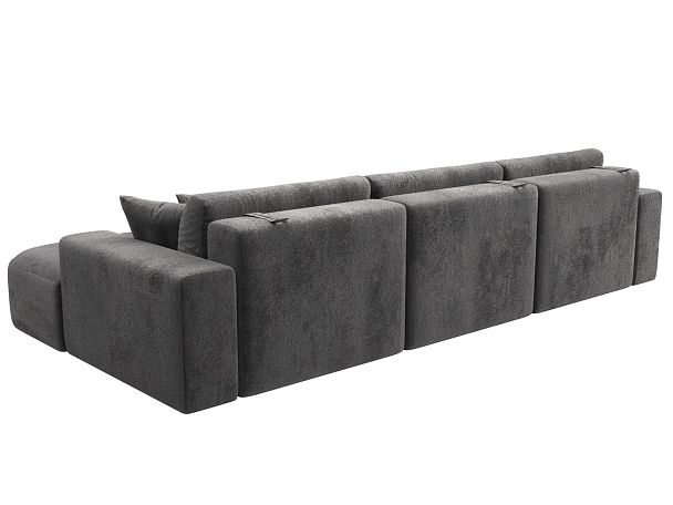 Диван угловой Лига-036 НПБ Классик Лонг правый угол Велюр серый - Вид 6