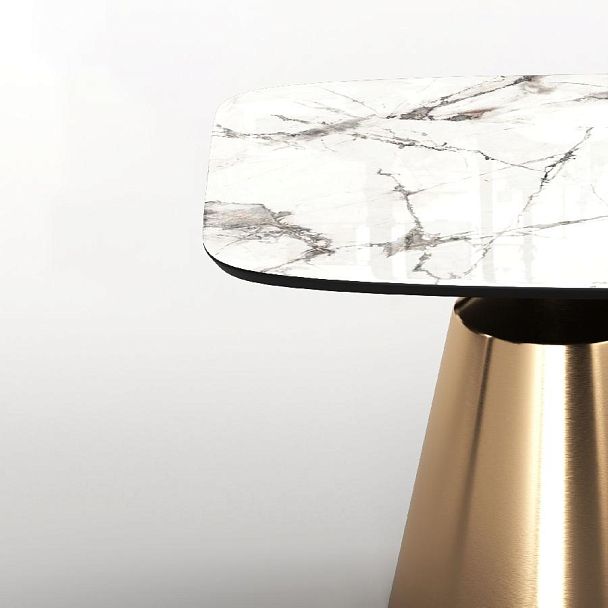 Стол овальный Lucas 200, керамика глянцевая, белая - Вид 3