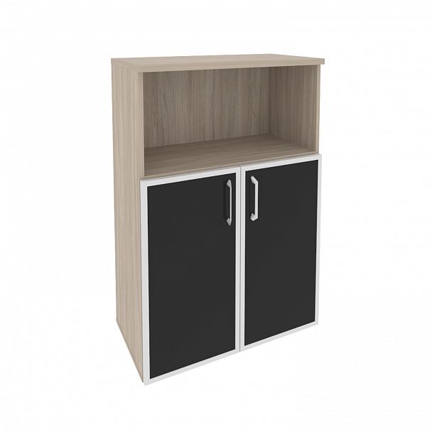 Шкаф "Onix" O.ST-2.2R white/black дуб аттик - Вид 1