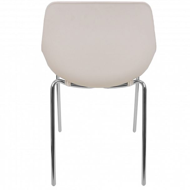 Стул Q5 (4 ножки) каркас хром, белый, стопируемый - Вид 3